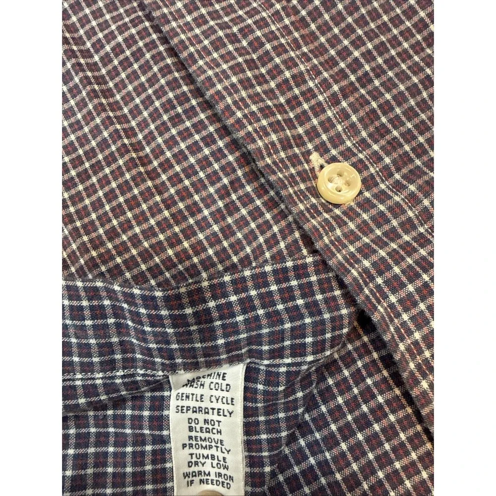 Polo Ralph Lauren Shirt Mens L Blue Check Short Sleeve Button Down Classic